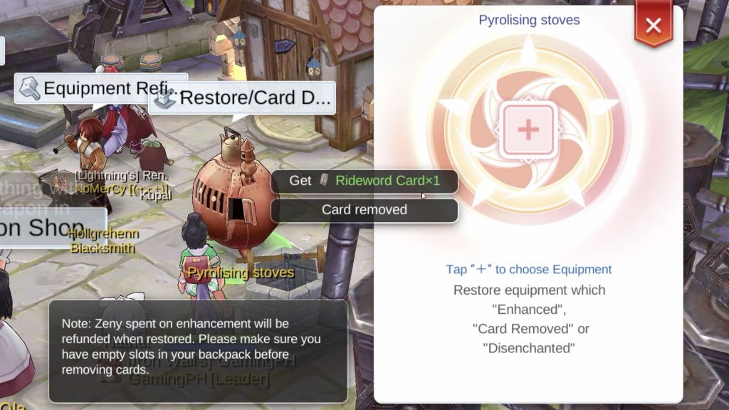 How To Remove Card Inlay In Weapon Or Equipment Ragnarok M Eternal Love Gamingph Com How To Remove Card Inlay In Weapon Or Equipment Ragnarok M Eternal Love Gamingph Com