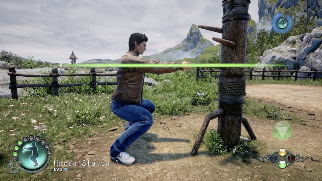 horse stance training martial hall at shenmue 3